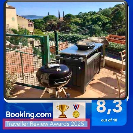Cavalaire Vue Mer Au Loin Maisonnette Tout Equipee Pour 4 Personnes Avec Piscine Clim Wifi Velos Tv Barbecues Экстерьер фото