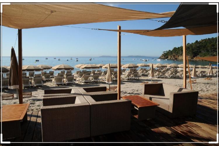 Cavalaire Vue Mer Au Loin Maisonnette Tout Equipee Pour 4 Personnes Avec Piscine Clim Wifi Velos Tv Barbecues Экстерьер фото